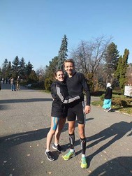 Andrada Denes cu Andrei Iustin, înaintea unui concurs