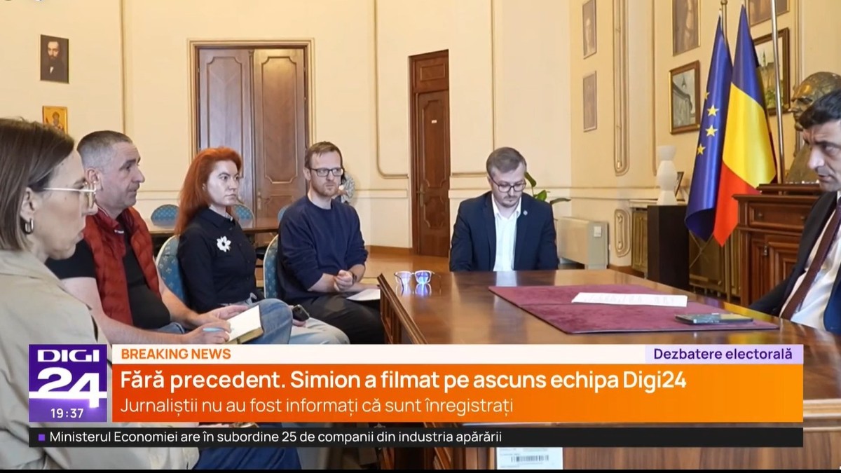 George Simion a chemat jurnaliștii Digi 24 în biroul său și i-a filmat