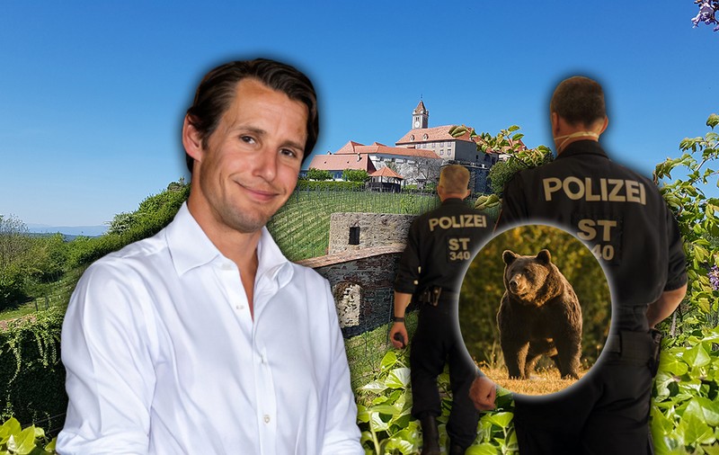REPORTAJ ÎN AUSTRIA. Poliția păzește castelul prințului din Riegersburg, pentru că „le-am ucis ursul și s-au supărat foarte tare”