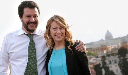 Matteo Salvini și Giorgia Meloni Roma 21 aprilie 2016 ,
