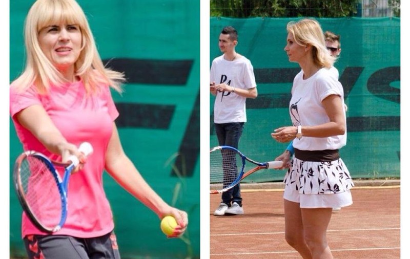 Ruxandra Dragomir și Elena Udrea au încins o partidă de tenis în Parcul Tineretului