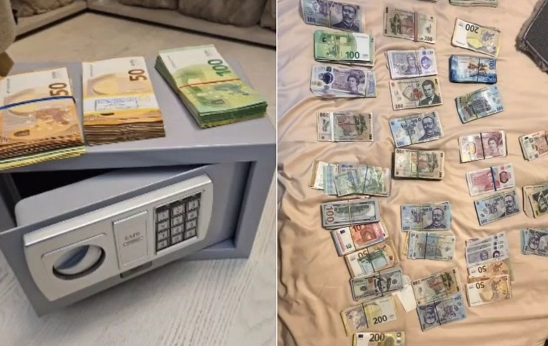 Teancuri de bani, pistoale și chiar o vestă antiglonț, găsite la mafioții din Constanța care au pus stăpânire pe un cartier