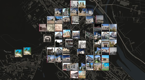 Harta interactivă a clădirilor patrimoniu din Pitești. Sursa foto: Denis Grigorescu