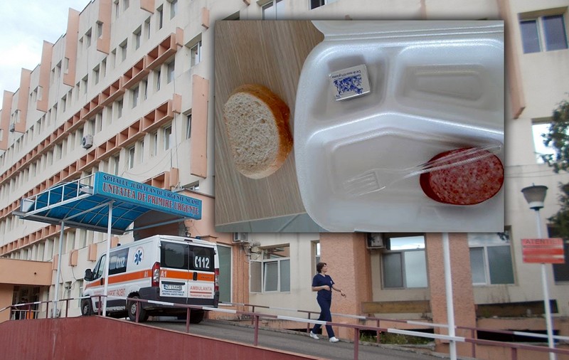 Cum arată micul dejun COVID-19 la spitalul Neamț: o felie de salam, un mini-unt și 2 felii de pâine. ”Recomandarea medicilor e să mâncăm mult”