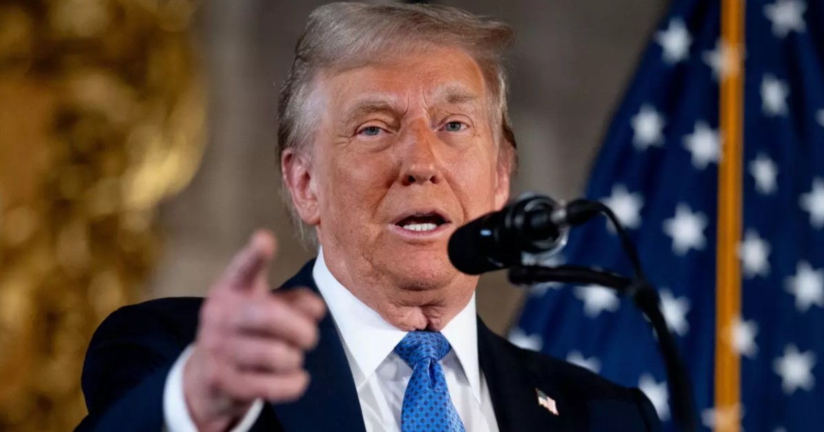 Președintele Donald Trump în timpul unui discurs