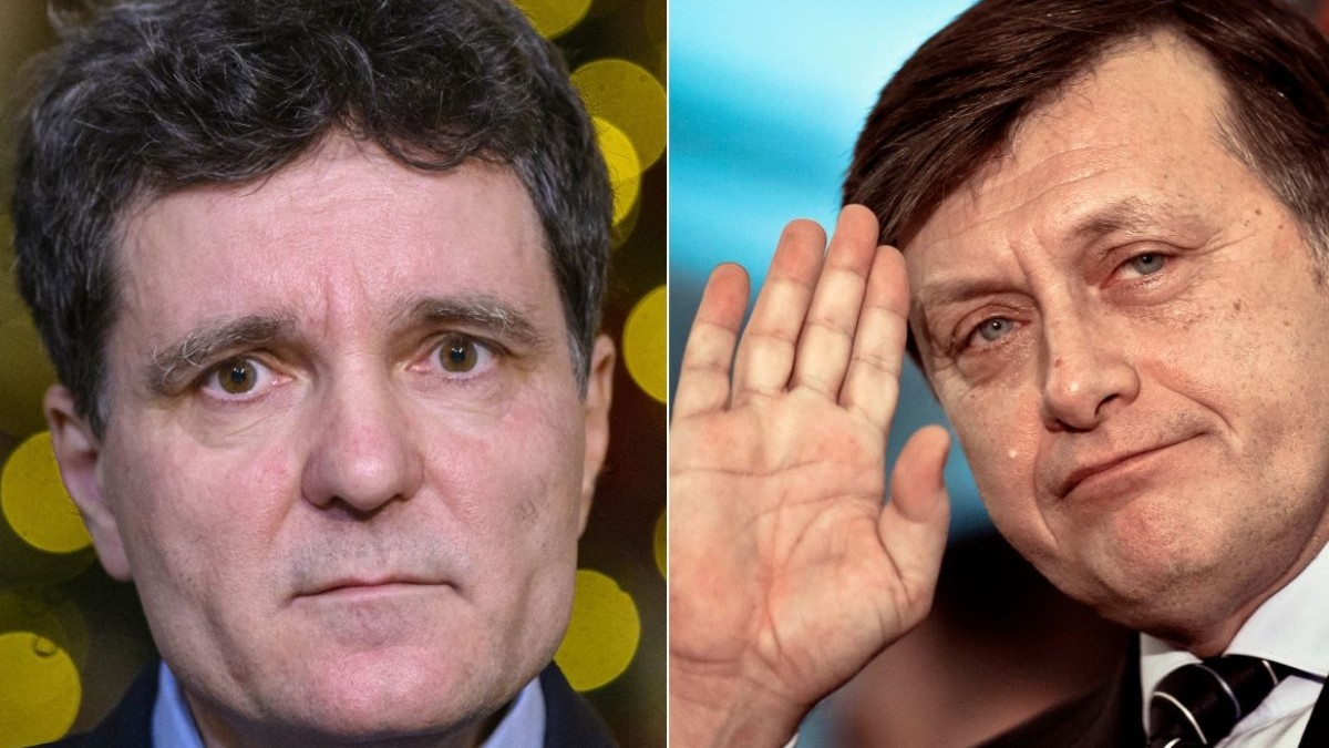 Colaj foto cu Nicușor Dan, primarul general al Capitalei, și Crin Antonescu, recent nominalizat candidat pentru Președinția României