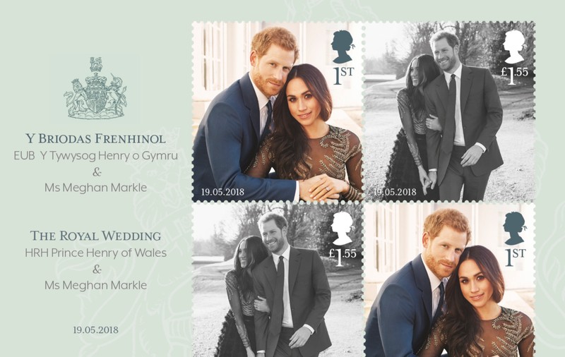 Poșta Regală britanică emite timbre cu prințul Harry și Meghan Markle