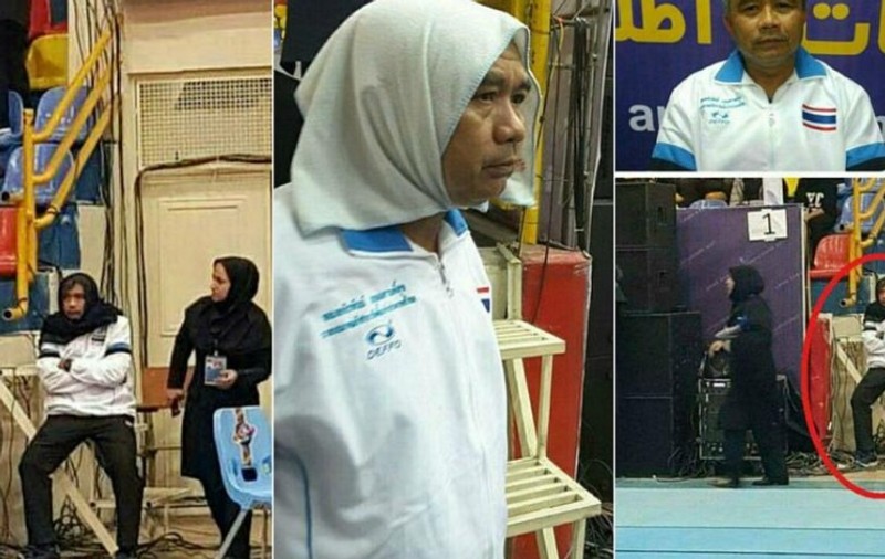 Un antrenor s-a deghizat pentru a putea să-și urmărească jucătoarele  la o competiție din Iran