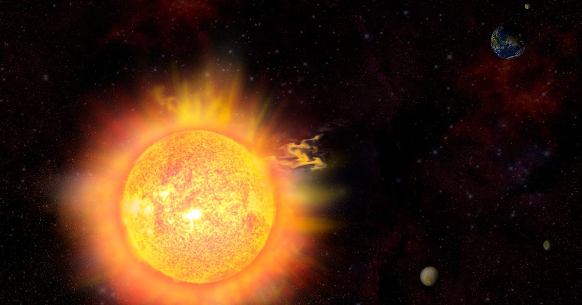 Ilustrație furtună solară