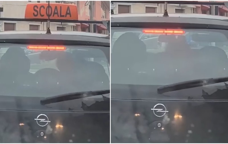 Instructoare auto din Caransebeș filmată când lovește un elev în timpul orelor de condus