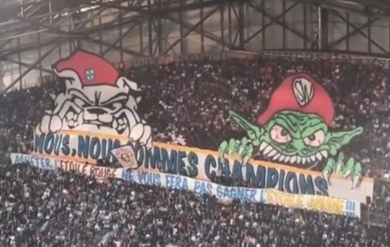 Banner senzațional al suporterilor OM: ”PSG, poți cumpăra pe Steaua Roșie Belgrad, dar nu și Liga Campionilor!”