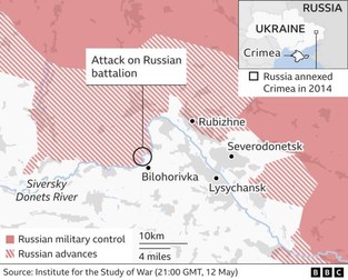 Locul unde Rusia a pierdut aproape un batalion Sursa: BBC