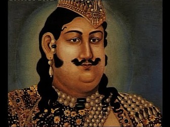 Wajid Ali Shah, ultimul nabab din Awadh, deposedat de rgat de către britanici, în 1856