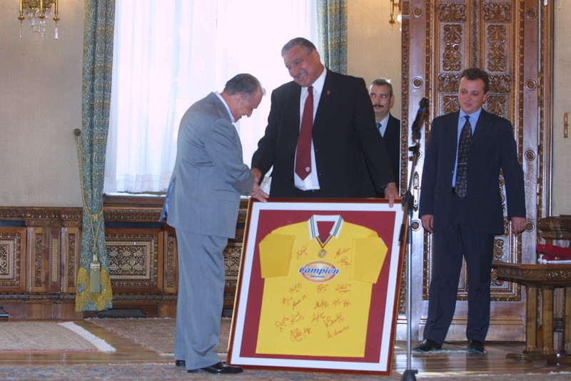 Ion Iliescu și Rică Răducanu în 2003 la Cotroceni | FOTO Gazeta Sporturilor