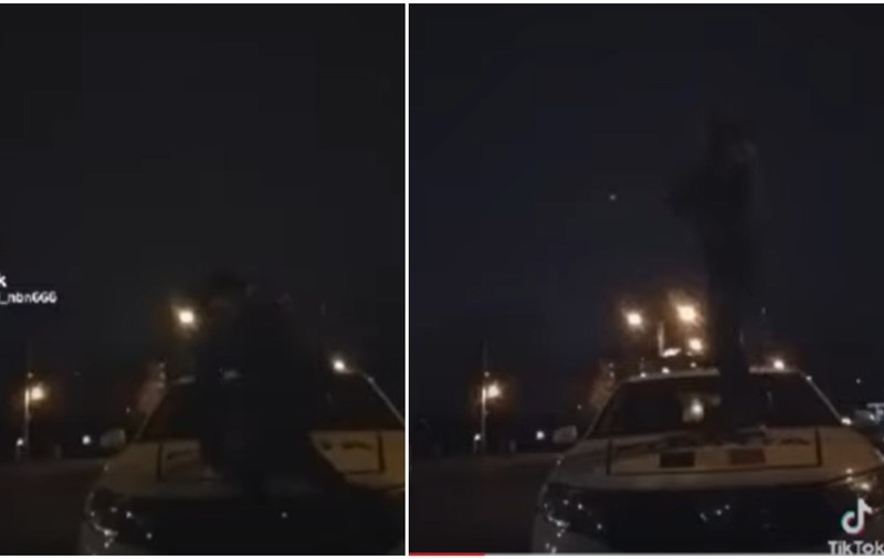 Un tânăr din Ploiești s-a filmat în timp ce dansa pe capota unei mașini de poliție | VIDEO