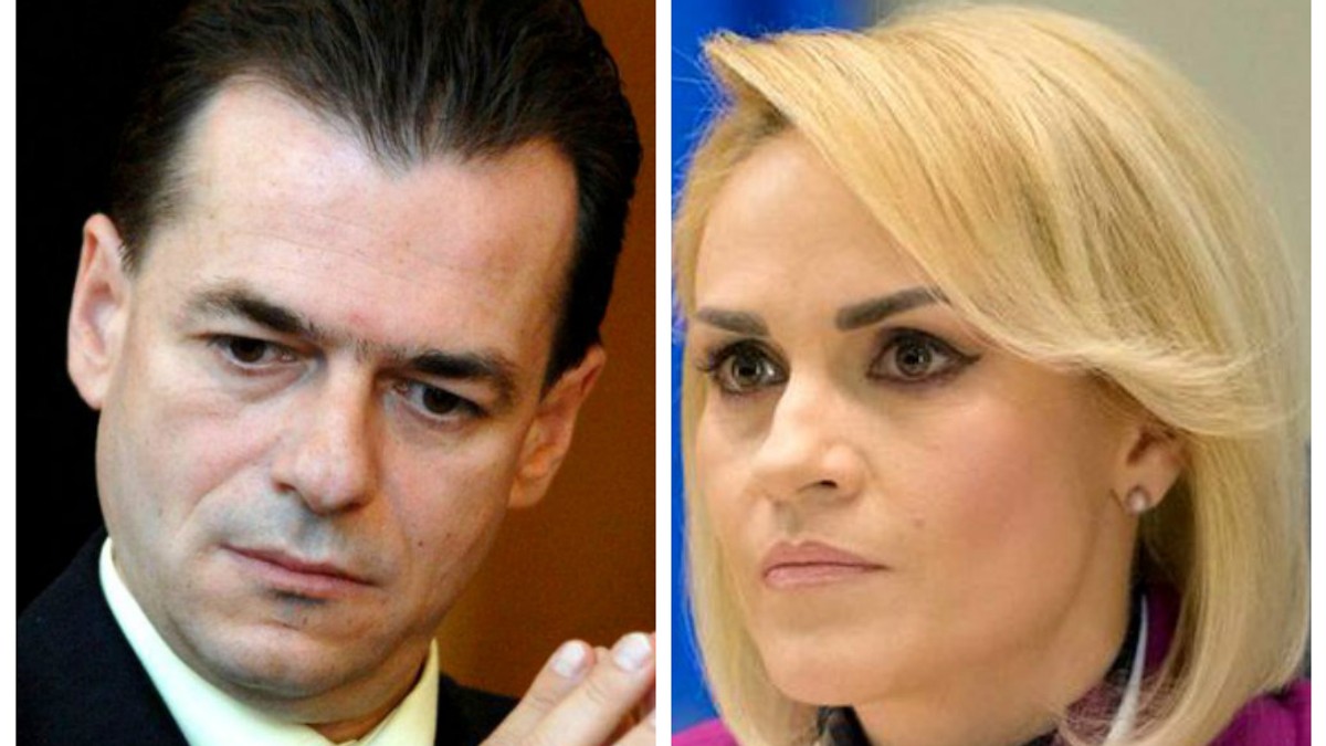Ludovic Orban și Gabriela Firea se duelează în mesaje. Colaj foto cu cei doi, Orban e îngândurat, iar Firea supărată