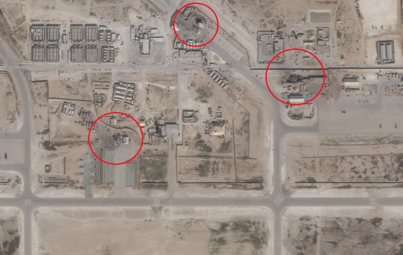 Imagini din satelit cu bazele militare americane din Irak, după atacul cu rachete al Iranului
