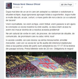 Comunicatul fanilor care revin alături de Steaua