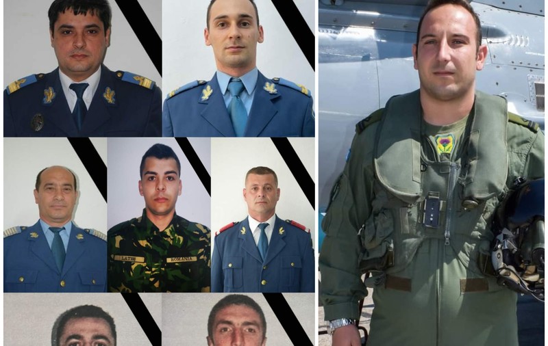 Cei opt militari care au murit în accidentele aviatice din judeţul Constanţa, înaintaţi în grad, post-mortem