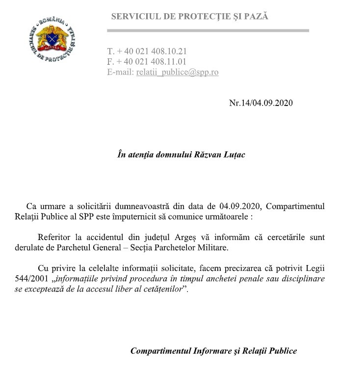 Răspunsul SPP