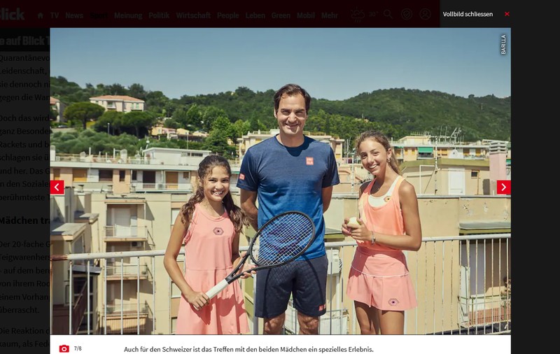 VIDEO | Surpriza emoționantă făcută de Roger Federer pentru două fetițe din Italia