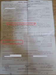 Procesul verbal primit de Ștefan Tănase.