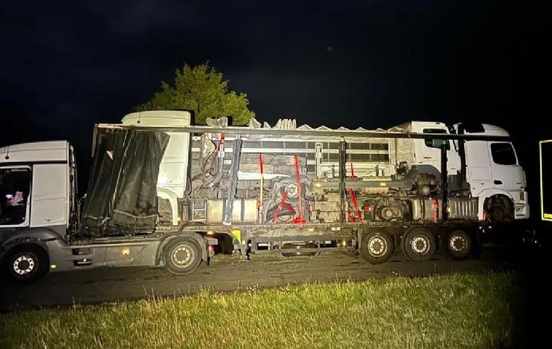 16.500 de euro amendă pentru șoferul de TIR al acestui camion care plecase din Germania spre Iordania