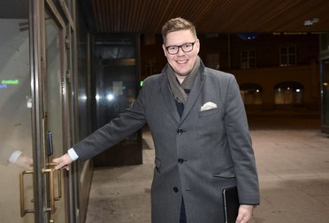 05 December 2019, Finland, Helsinki: Antti Lindtman, Chairman of the SDP Parliamentary Group, arrives for Social Democratic Party of Finland (SDP) meeting to choose their prime minister candidate. Photo: Heikki Saukkomaa/Lehtikuva/dpa