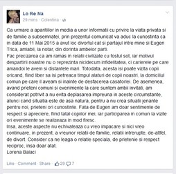 Mesajul Lorenei Balaci
