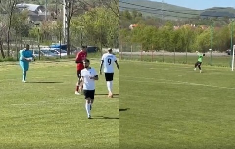 Portarul de la Atletico Monor din Liga 4 a dat gol de la 90 de metri în meciul cu Viitorul Livezile, în Bistrița-Năsăud