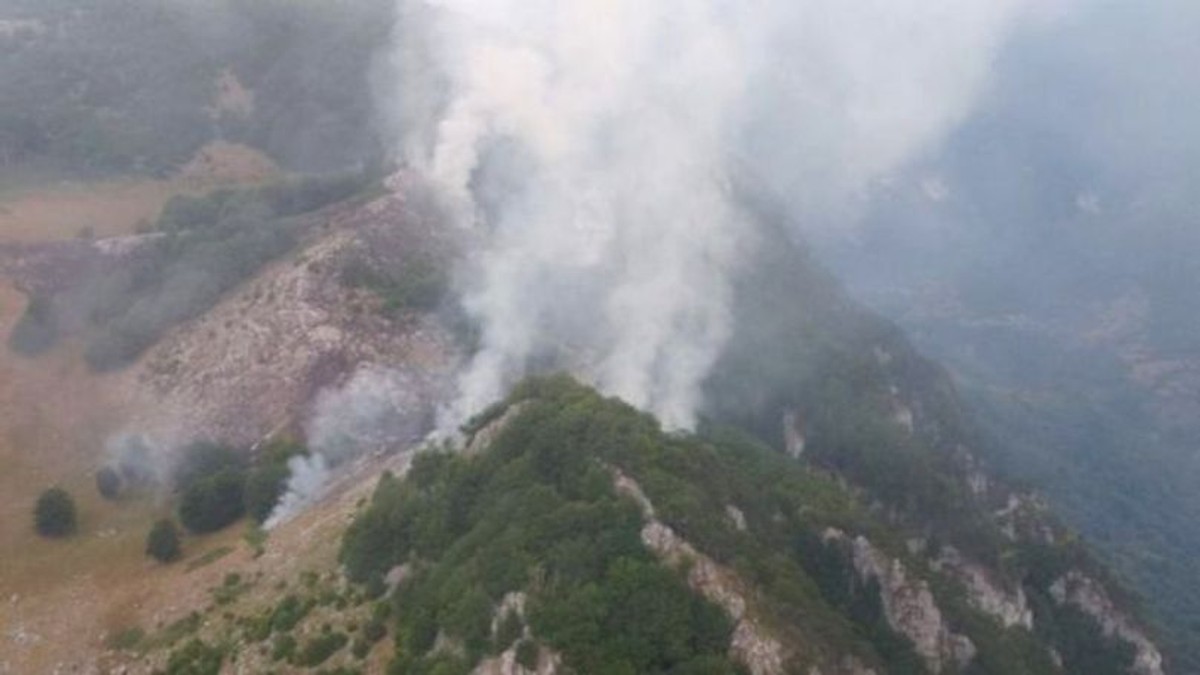 Pompierii intervin pentru a treia zi consecutiv la incendiul de la Domogled, în Parcul Naţional. Flăcările au izbucnit vineri, iar de atunci se încearcă lichidarea focului care mistuie pădurea.