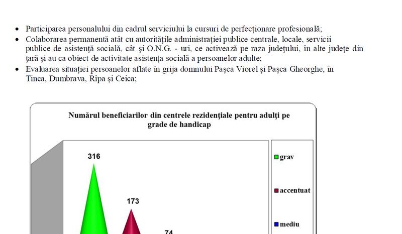 Extras din raportul de activitate al DGASPC Bihor