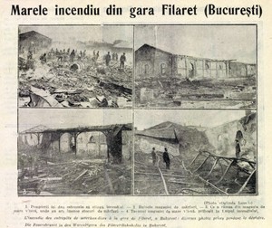 Gara a fost aproape distrusă în totalitate de un incendiu violent (1926)