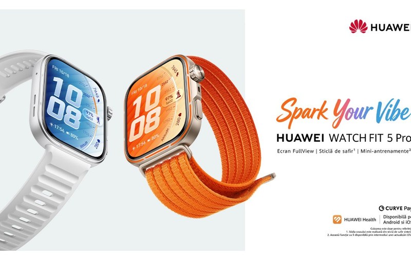 Seria HUAWEI WATCH FIT 5. Poartă la încheietură un partener digital cool care știe ce înseamnă fitness-ul și mișcarea sănătoasă