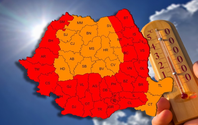 Trei zile de foc în România. Cod roşu de caniculă în weekend, cu temperaturi de 30 de grade Celsius și noaptea