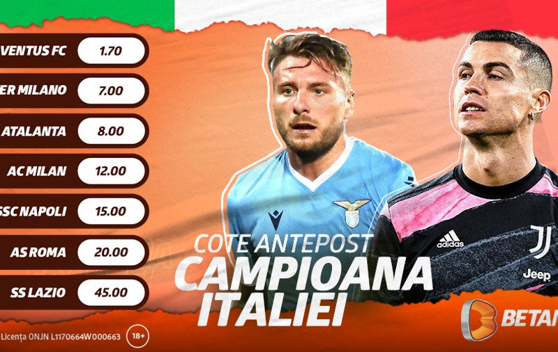 START în campionatul Italiei! Ce spun cotele Betano despre noua stagiune din Peninsulă