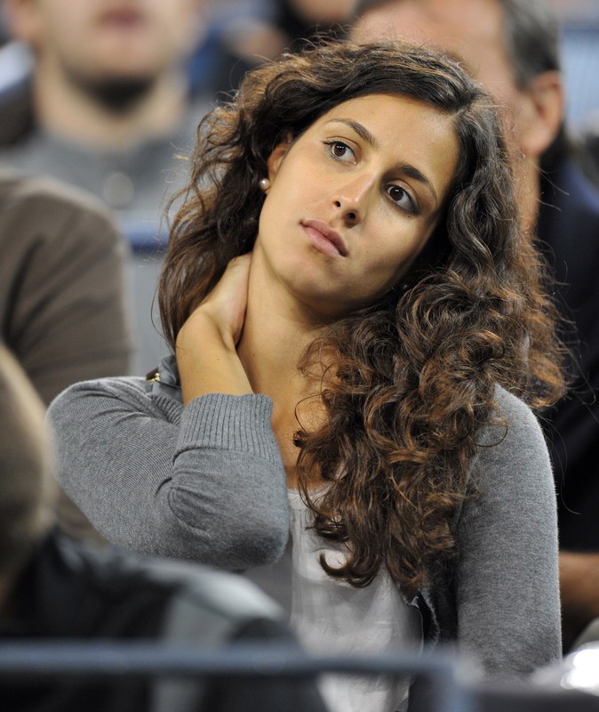 epa02334763 Rafael Nadal's girlfriend Maria Francisca Perello watches as he plays Novak Djokovic of Serbia during the men's final of 2010 US Open Tennis Championship at the USTA National Tennis Center in Flushing, Meadows, New York, USA, 13 September 2010. EPA/JASON SZENES