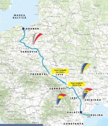 Traseul Marea Baltică - Marea Neagră ar fi un coridor navigabil lung de 2.000 de km.