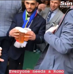 Imagine cu Sorin, românul plătit de fiul milionarului pentru a cumpăra bere sursă foto: captură video The Sun