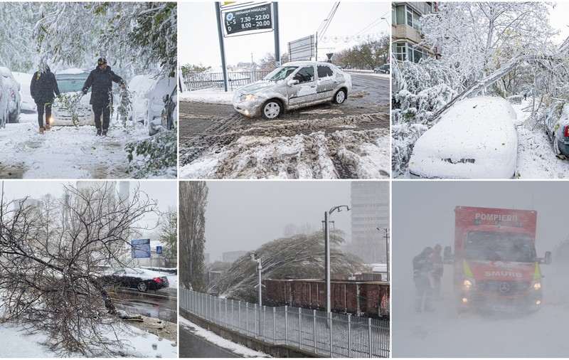 Viscolul și ninsorile au provocat haos în mai multe județe. Sute de localități fără curent, în timp ce orașul Constanța a rămas fără apă potabilă timp de cinci ore