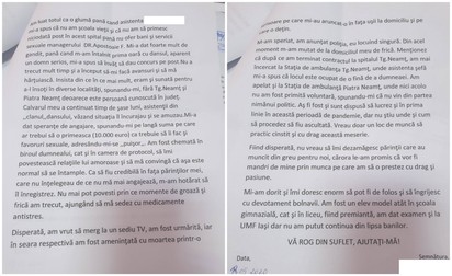 Plângerea făcută de fosta voluntară către actuala conducere a spitalului