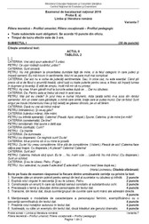 Subiecte bacalaureat 2016 - profil uman