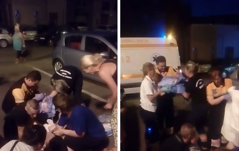 O femeie din Oradea a născut în fața blocului