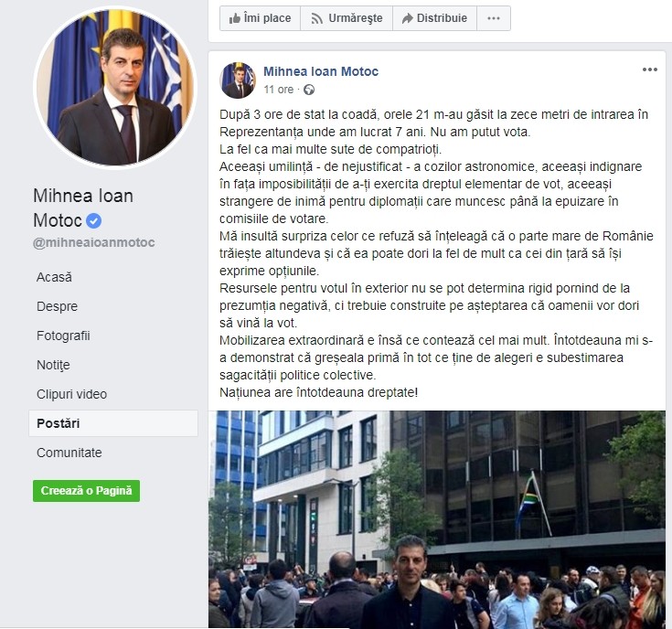 Mesajul lui Mihnea Motoc
