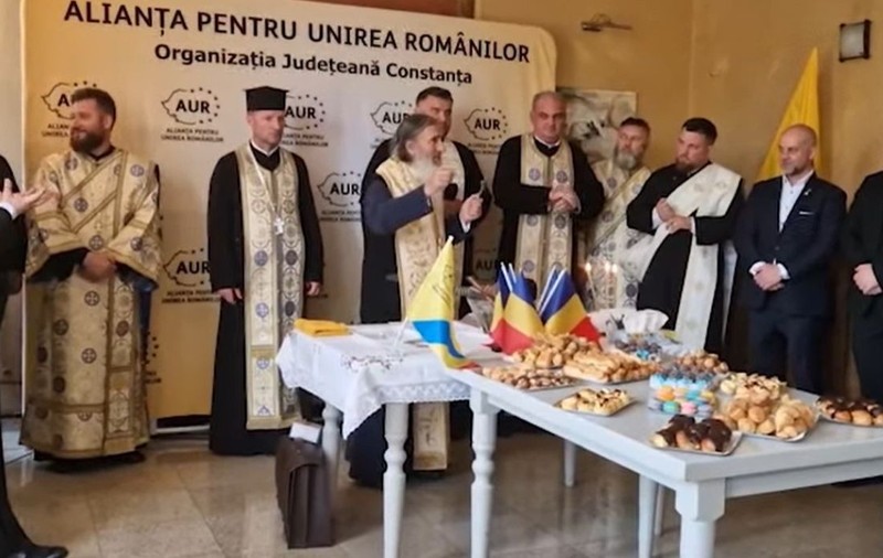 Arhiepiscopul Tomisului a fost chemat să sfințească sediul AUR din Constanța: „De azi într-o săptămână va fi un rezultat bun” | VIDEO