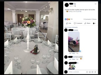 Anunț de angajare postat pe pagina de Facebook a restaurantului. Sursă foto: facebook/ La Troi