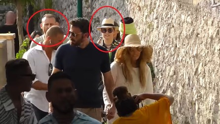 Andreea Marin și iubitul pe străzile din Capri alături de Jennifer Lopez și Ben Affleck. Foto: Captură YouTube Madeincapri