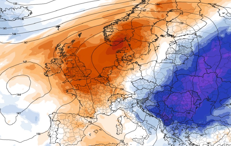 Val de aer arctic peste Europa la început de mai. Risc de îngheț și ninsori neobișnuite inclusiv în România, din cauza blocajului Omega