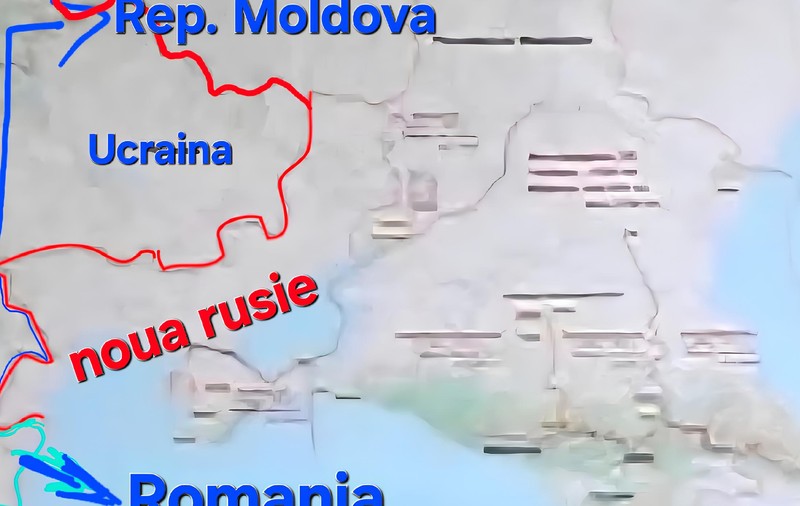 Hartă a Statului-Major rus sugerează extinderea acțiunilor militare din Ucraina spre Moldova și România, stârnind temeri în Europa