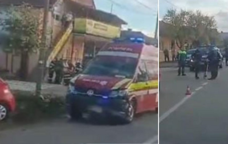 O șoferiță de 81 de ani din Bihor a murit după ce a ignorat semnul „Oprire” și a lovit o autospecială SMURD | VIDEO